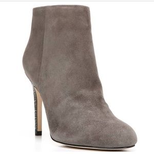 Sam Edelman- Kourtney Grey Suede Booties Heels 7.5